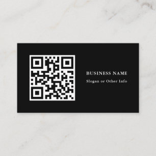 Código QR Tarjeta de visita simple negra