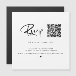 Código QR Tarjeta RSVP de fotos en blanco y negro