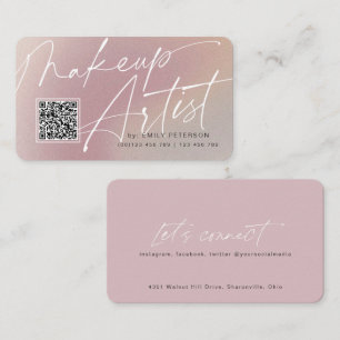 Código QR tarjetas de visita modernas para artist