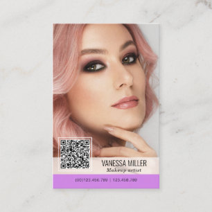 Código QR tarjetas de visita modernas para artist