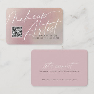 Código QR tarjetas de visita modernas para artist