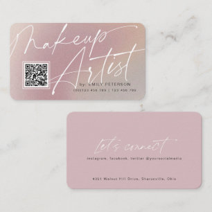 Código QR tarjetas de visita modernas para artista