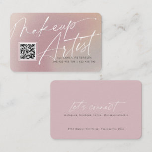 Código QR tarjetas de visita modernas para artista