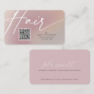 Código QR tarjetas de visita modernas para el pel