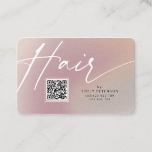 Código QR tarjetas de visita modernas para el pelu