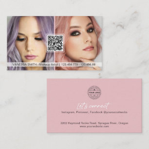 Código QR Tarjetas de visita para maquillador