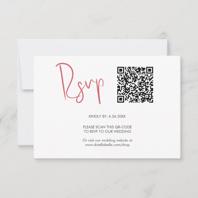 Código QR Tarjetas RSVP Rojo (Anverso)