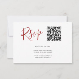 Código QR Tarjetas RSVP Rojo