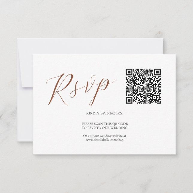 Código QR Tarjetas RSVP simples (Anverso)