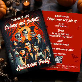 Código QR Vestimenta Cócteles Invitación a Hallowe