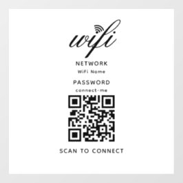 Código QR Wifi Contraseña de Internet Vinilo para 