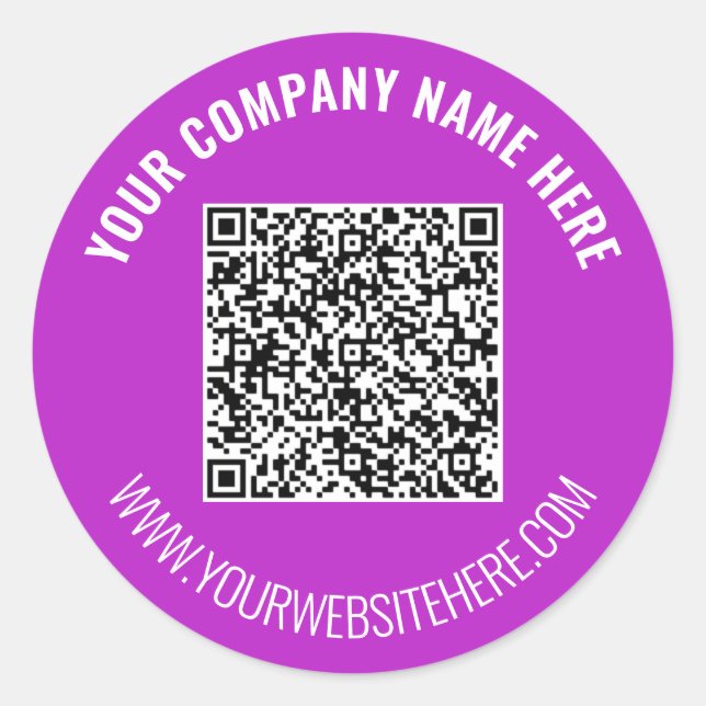 Código QR y Pegatina de texto Personalizado Elegir (Anverso)
