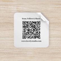 Código QR y personalizado a sus pegatinas de texto