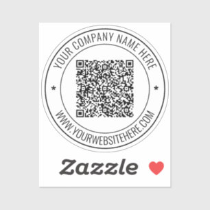 Código QR y texto Personalizado Su Pegatina person