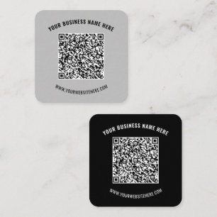 Código QR y texto Personalizado Tarjeta de present