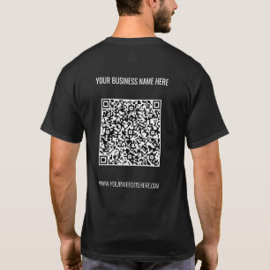 Código QR y texto profesional camiseta personaliza
