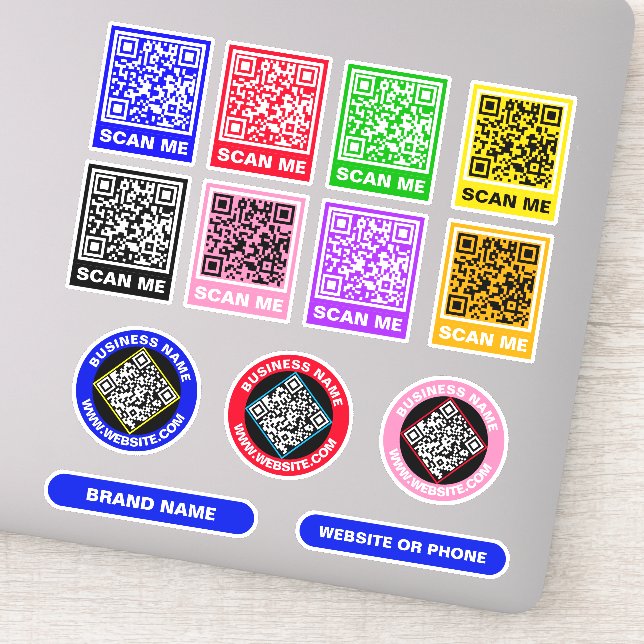 Códigos QR únicos personalizados - Pegatinas promo (Detalle)