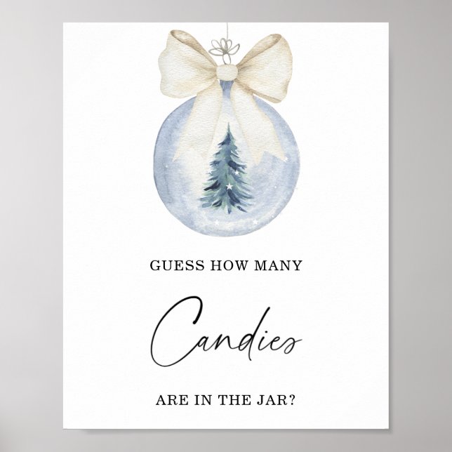 Codo de invierno Adivina cuántos Posters de dulces (Frente)