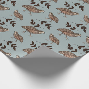 Codornices y papel de regalo de la puntilla