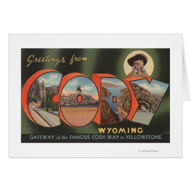 Cody, WyomingGrandes Escenas de letrasCody, WY (Anverso (Horizontal))