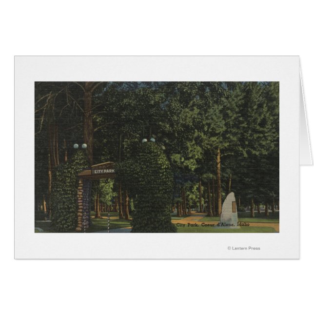 Coeur d'Alene, ID - Vista del Parque de la Ciudad (Anverso (Horizontal))