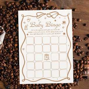 Coffee Baby prepara tarjeta de juego de bingo de B
