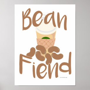 Coffee Bean Fiend Funny Bebe Eslogan Arte