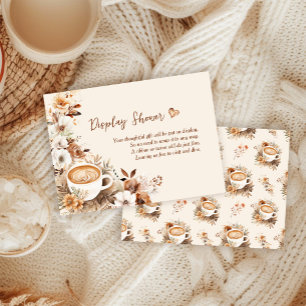 Coffee Bridal Shower Display Ducha Tarjeta de gabi