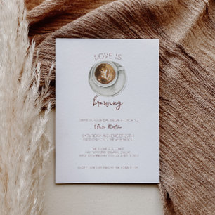 Coffee Bridal Shower Invitación