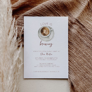 Coffee Bridal Shower Invitación