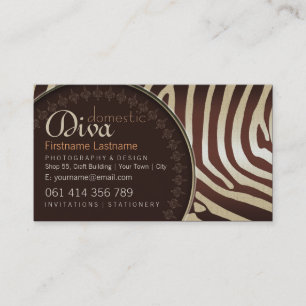 Coffee Choc Zebra Elegante con logotipo de tarjeta