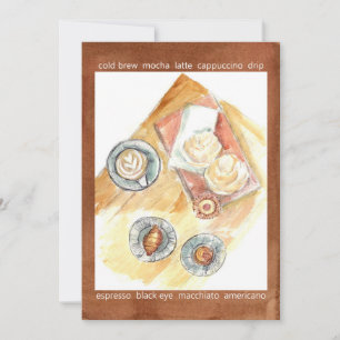 Coffee Date Invitación Pasta Dulces Comida