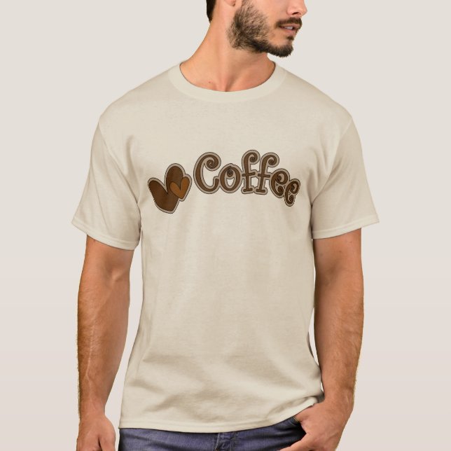 Coffee de los hombres ama la camiseta (Anverso)