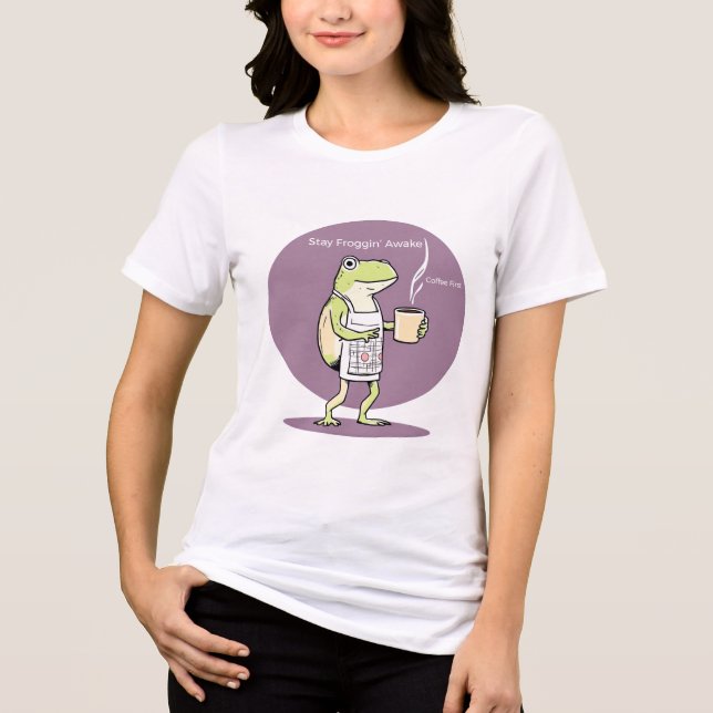 Coffee de rana cuta Camisa de mujer (Anverso)