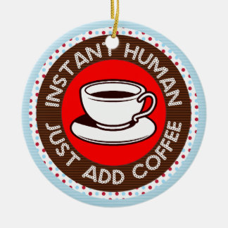 Coffee divertido diciendo ornamento de Navidad