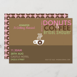 COFFEE DONUTS Bridal Shower Invitación Choc rosa