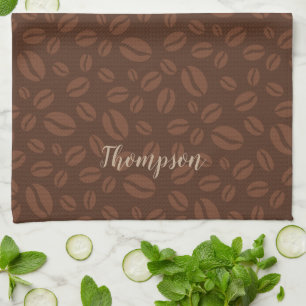 Coffee Lover Kitchen Toalla Patrón de habas de c