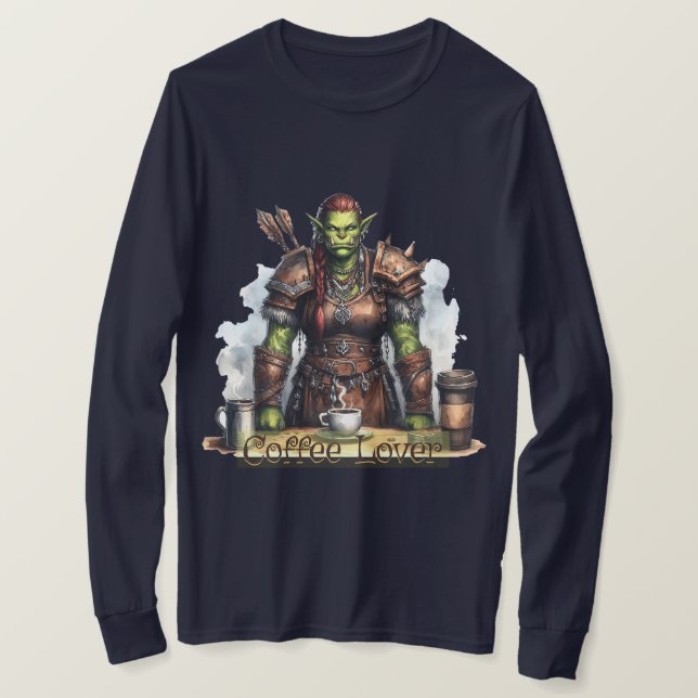 Coffee Lover - Una camiseta graciosa y graciosa pa (Anverso del diseño)