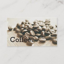 Coffee monocromo frijol Sencilla tarjeta de fideli