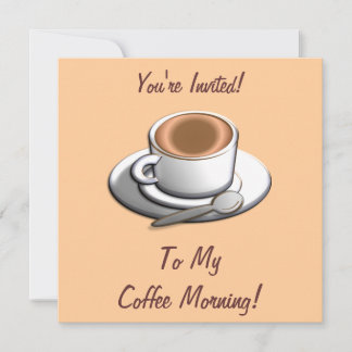Coffee Morning Coffee Cup Invitación