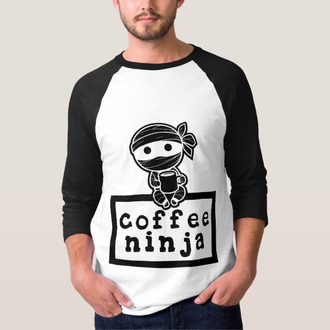 Coffee Ninja 3/4 Camiseta (Anverso)