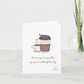 Coffee Of My Life El día de San Valentín Note Card
