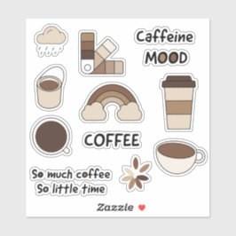 Coffee Paquete Pegatina Cute