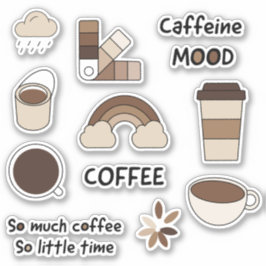 Coffee Paquete Pegatina Cute