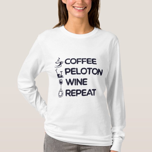 Coffee Pelo Wine Repetir camiseta (Anverso)