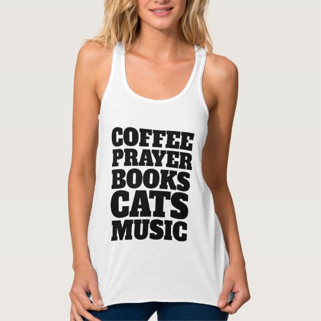 COFFEE PRAYER CINTA MÚSICA, Camisetas cristianas (Anverso)