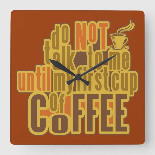 COFFEE PRIMER reloj de pared personalizado (Anverso)