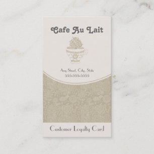 Coffee Shop Loyalty Punch Card Tarjeta de presenta