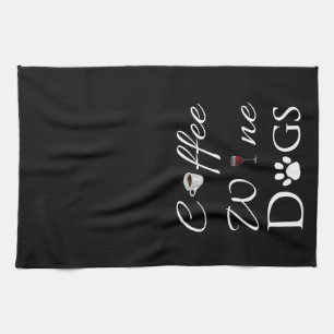 Coffee Wine Dogs Kitchen Toalla