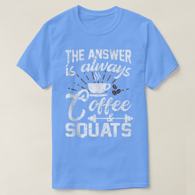 Coffee Y Squats Shirt Funny Workout Tank Top (Diseño del anverso)